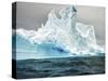 Antarctica, large iceberg, blue ice-George Theodore-Stretched Canvas