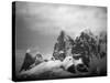 Antarctica, Mountain peaks along Cape Renaud in Lemaire Channel.-Paul Souders-Stretched Canvas