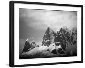 Antarctica, Mountain peaks along Cape Renaud in Lemaire Channel.-Paul Souders-Framed Photographic Print