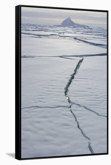 Antarctica. Near Adelaide Island. the Gullet. Cracks Open in the Ice-Inger Hogstrom-Framed Stretched Canvas