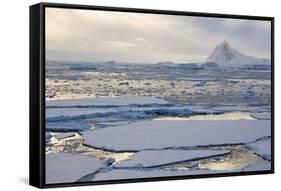 Antarctica. Near Adelaide Island. the Gullet. Ice Floes and Brash Ice-Inger Hogstrom-Framed Stretched Canvas