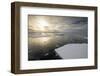 Antarctica. Near Adelaide Island. the Gullet. Ice Floes at Sunset-Inger Hogstrom-Framed Photographic Print