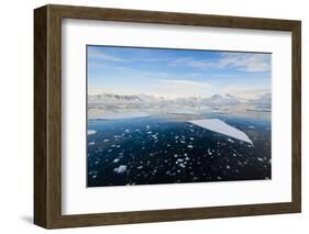 Antarctica, Near Adelaide Island. the Gullet. Ice Floes at Sunset-Inger Hogstrom-Framed Photographic Print