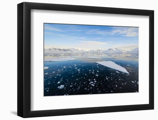 Antarctica, Near Adelaide Island. the Gullet. Ice Floes at Sunset-Inger Hogstrom-Framed Photographic Print