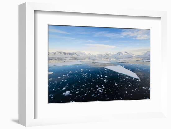 Antarctica, Near Adelaide Island. the Gullet. Ice Floes at Sunset-Inger Hogstrom-Framed Photographic Print