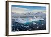 Antarctica. Near Adelaide Island. the Gullet. Iceberg and Brash Ice-Inger Hogstrom-Framed Photographic Print