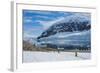 Antarctica. Neko Harbor. Hikers Heading Towards the Penguin Colony-Inger Hogstrom-Framed Photographic Print