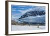 Antarctica. Neko Harbor. Hikers Heading Towards the Penguin Colony-Inger Hogstrom-Framed Photographic Print