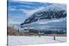 Antarctica. Neko Harbor. Hikers Heading Towards the Penguin Colony-Inger Hogstrom-Stretched Canvas