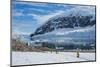 Antarctica. Neko Harbor. Hikers Heading Towards the Penguin Colony-Inger Hogstrom-Mounted Photographic Print