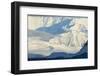 Antarctica. Paradise Harbor. Bright Sunlight on the Mountains Beyond-Inger Hogstrom-Framed Photographic Print