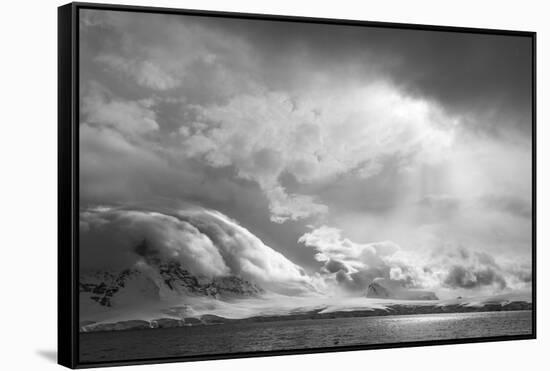 Antarctica, South Atlantic. Stormy Snow Clouds over Peninsula-Bill Young-Framed Stretched Canvas