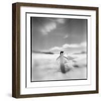 Antarctica, Torgerson Island, Adelie Penguin standing on snow.-Paul Souders-Framed Photographic Print