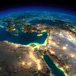 Night Earth. Africa and Middle East-Antartis-Art Print