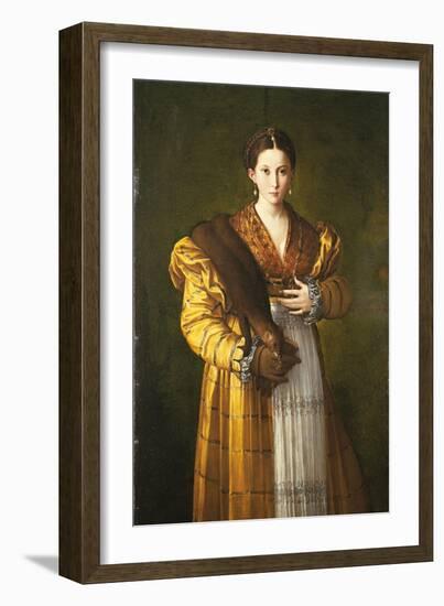 Anteas Portrait (Portrait of Young Woman)-Parmigianino-Framed Art Print