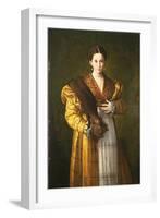 Anteas Portrait (Portrait of Young Woman)-Parmigianino-Framed Art Print