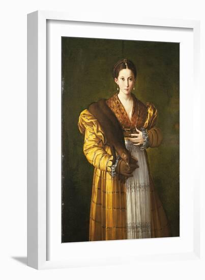 Anteas Portrait (Portrait of Young Woman)-Parmigianino-Framed Art Print