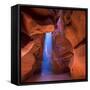 Antelope Canyon Arizona Light Beams on Navajo Land near Page-holbox-Framed Stretched Canvas