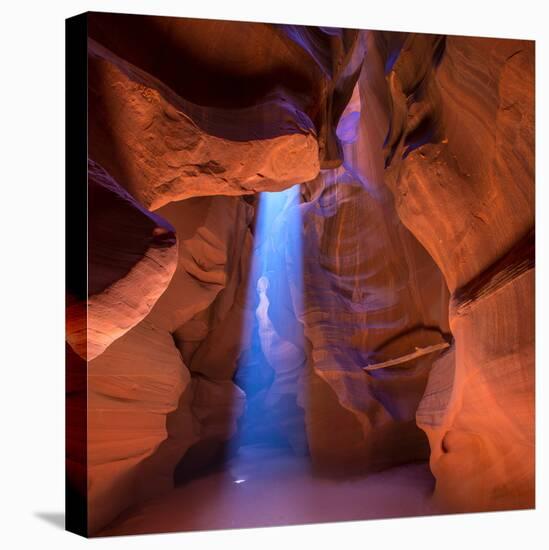 Antelope Canyon Arizona Light Beams on Navajo Land near Page-holbox-Stretched Canvas