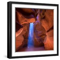 Antelope Canyon Arizona Light Beams on Navajo Land near Page-holbox-Framed Premium Photographic Print