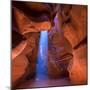 Antelope Canyon Arizona Light Beams on Navajo Land near Page-holbox-Mounted Premium Photographic Print