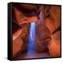 Antelope Canyon Arizona Light Beams on Navajo Land near Page-holbox-Framed Stretched Canvas