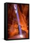 Antelope Canyon Arizona Light Beams on Navajo Land near Page-holbox-Framed Stretched Canvas