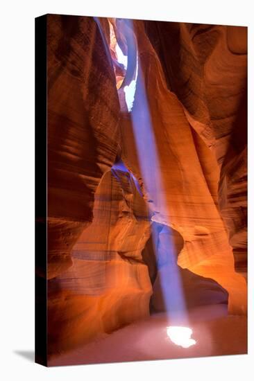 Antelope Canyon Arizona Light Beams on Navajo Land near Page-holbox-Stretched Canvas