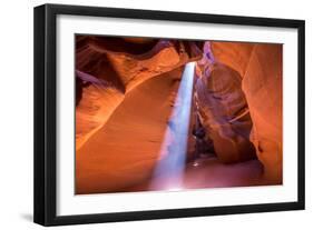 Antelope Canyon Arizona Light Beams on Navajo Land near Page-holbox-Framed Premium Photographic Print