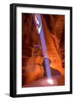 Antelope Canyon Arizona Light Beams on Navajo Land near Page-holbox-Framed Photographic Print