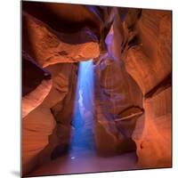 Antelope Canyon Arizona Light Beams on Navajo Land near Page-holbox-Mounted Photographic Print