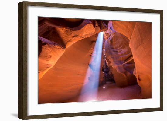 Antelope Canyon Arizona Light Beams on Navajo Land near Page-holbox-Framed Photographic Print