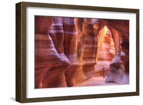 Antelope Canyon, Navajo Tribal Park, Arizona, USA-Charles Gurche-Framed Photographic Print