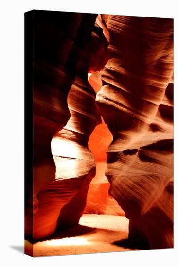 Antelope Canyon, shaped by water erosion, Arizona, USA-Enrique Lopez-Tapia-Stretched Canvas