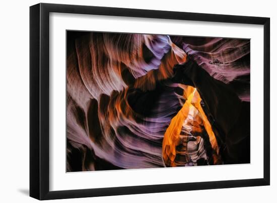 Antelope Canyon Swirl, Abstract, Southwest US, Page, Arizona, Navajo-Vincent James-Framed Photographic Print