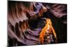 Antelope Canyon Swirl, Abstract, Southwest US, Page, Arizona, Navajo-Vincent James-Mounted Photographic Print