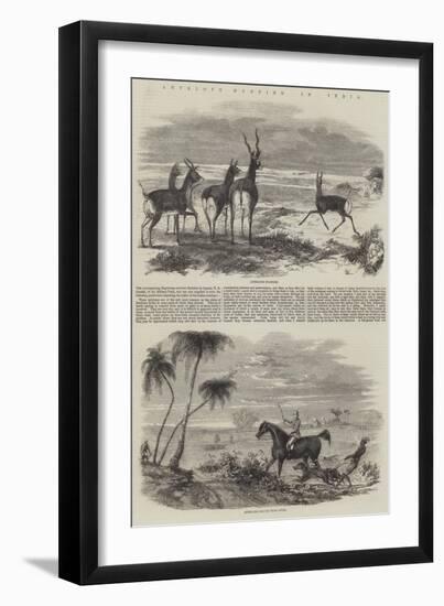 Antelope-Hunting in India-null-Framed Giclee Print