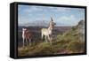 Antelope-Albert Bierstadt-Framed Stretched Canvas