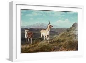 Antelope-Albert Bierstadt-Framed Giclee Print