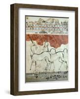 Antelopes, Akrotiri Fresco, Thera-null-Framed Giclee Print