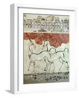 Antelopes, Akrotiri Fresco, Thera-null-Framed Giclee Print