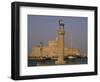 Antelopes on Columns at Entrance to Mandraki Harbour, Rhodes, Dodecanese Islands, Greece-David Beatty-Framed Photographic Print