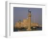 Antelopes on Columns at Entrance to Mandraki Harbour, Rhodes, Dodecanese Islands, Greece-David Beatty-Framed Photographic Print