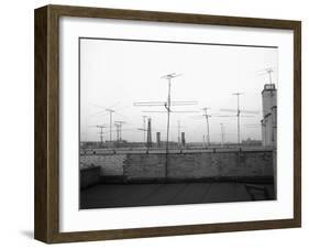 Antennas on New York Rooftops-null-Framed Premium Photographic Print