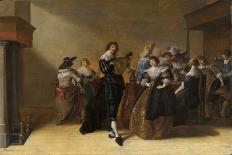 The Banquet, a Couple Dancing with Feasting and Revelling in the Background-Anthonie (1601-73) Palamedesz-Giclee Print