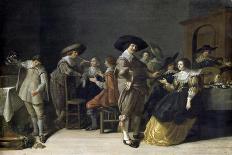 A Guardroom Interior with a Cavalier Conversing with a Drummer-Anthonie Palamedesz-Giclee Print