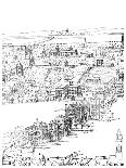 Panoramic View of Segovia from the East (Pen and Brown Ink with Touches of Blue Wash over Black Cha-Anthonis van den Wyngaerde-Giclee Print