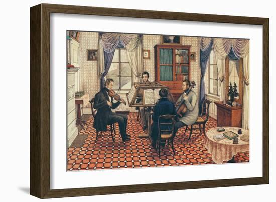 Anthony and Three Friends Playing a String Quartet-Masolino Da Panicale-Framed Giclee Print