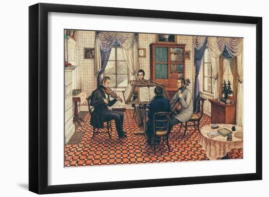 Anthony and Three Friends Playing a String Quartet-Masolino Da Panicale-Framed Giclee Print