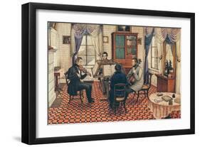 Anthony and Three Friends Playing a String Quartet-Masolino Da Panicale-Framed Giclee Print